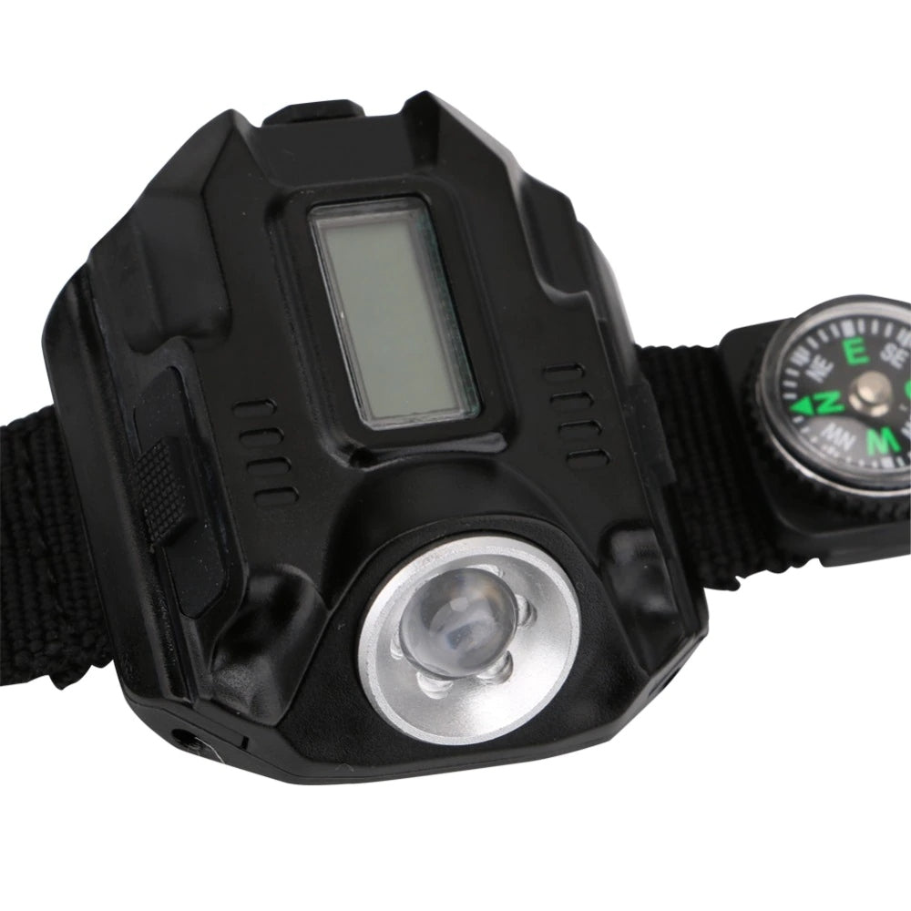 Wrist Watch LED Flashlight Torch Rechargable